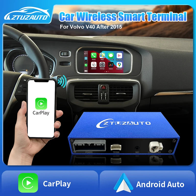 Wireless CarPlay for Volvo V40 2015-2019 7" Screen Android Auto Interface Mirror Link AirPlay Car Play Support Reverse Camera