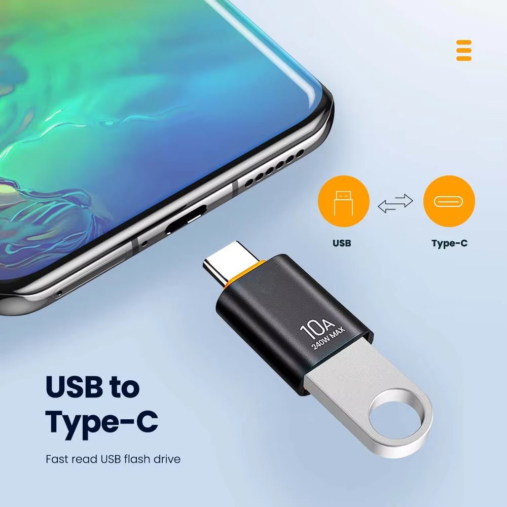 10A USB Type C to USB a Adapter USB 3.0To Type C OTG Converter Connector for Macbook Ipad Huawei Xiaomi Samsung Allinoneshop-24