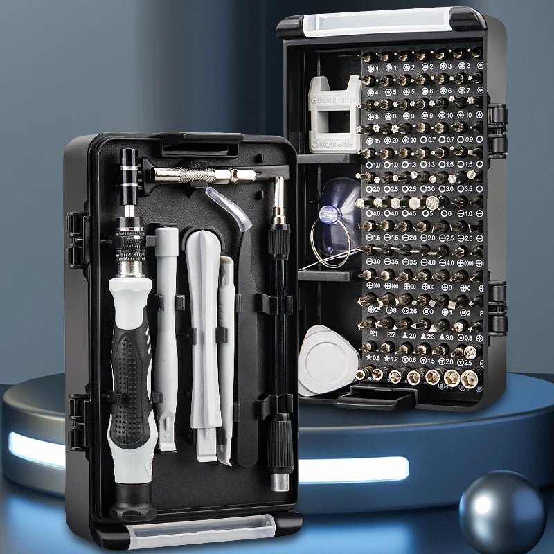 116 in 1 Precision Screwdriver Set Magnetic Torx Phillips Hex Drill Bits Triple Layer Flip Cover Portable Repair Tool Kit Allinoneshop-24