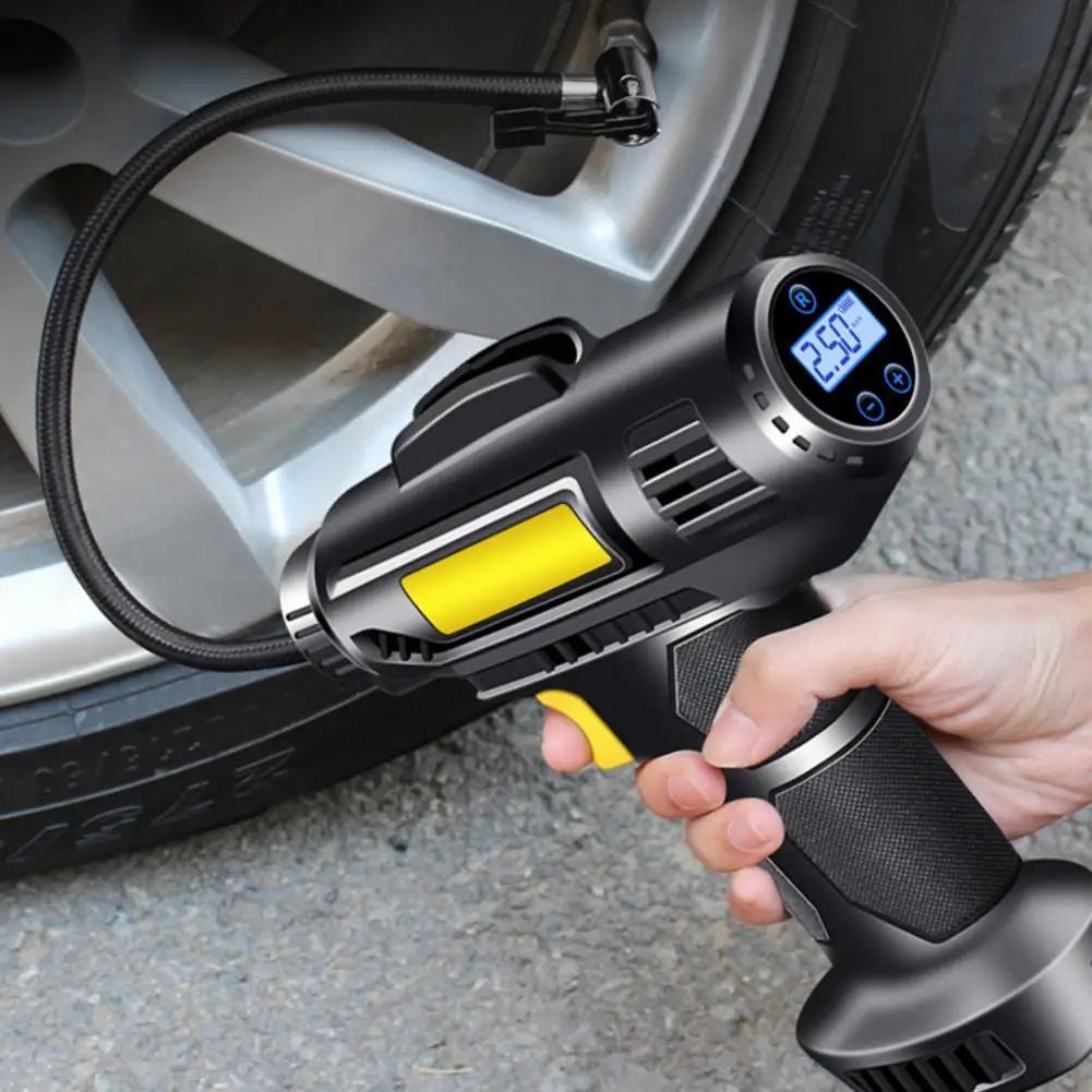 120W Car Air Pump Electric Car Tire Inflatable Pump Portable Rechargeable Air Compressor Digital Auto Tire Inflator Equipment Allinoneshop-24