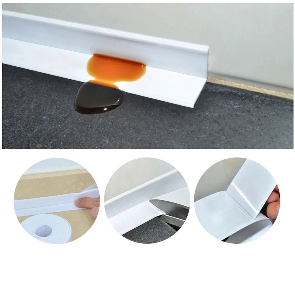 1Pc Bathroom Waterproof Wall Stickers Sealing Tapes PVC Adhesive Sealing Strips Sink Edge Tape Kitchen Bathroom Accessories Allinoneshop-24