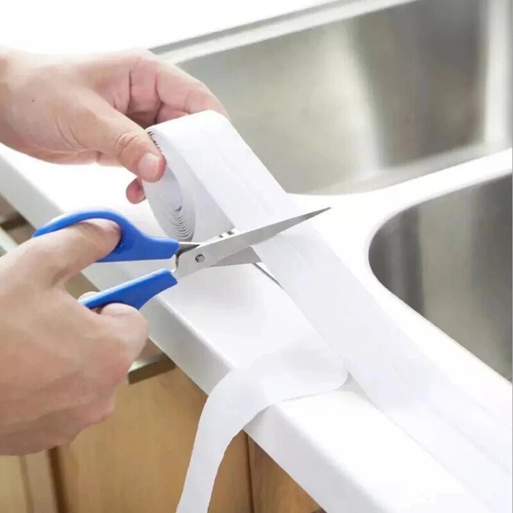 1Pc Bathroom Waterproof Wall Stickers Sealing Tapes PVC Adhesive Sealing Strips Sink Edge Tape Kitchen Bathroom Accessories Allinoneshop-24