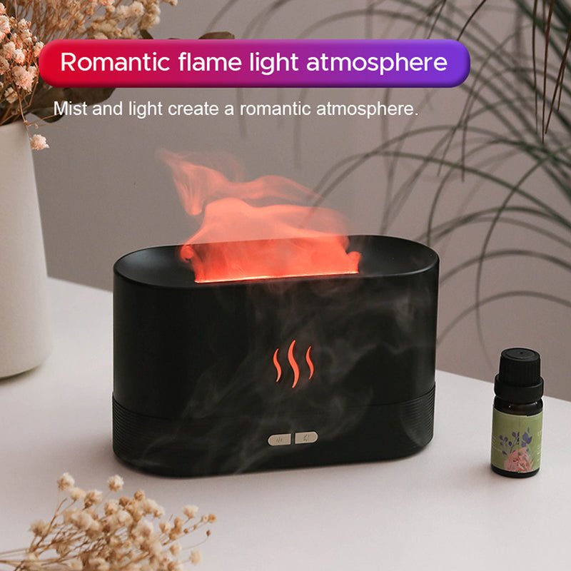 2022 Best Selling USB Ultrasonic Flame Humidifier Led RGB Colorful Essential Oil Fire Flame Aroma Diffuser Allinoneshop-24