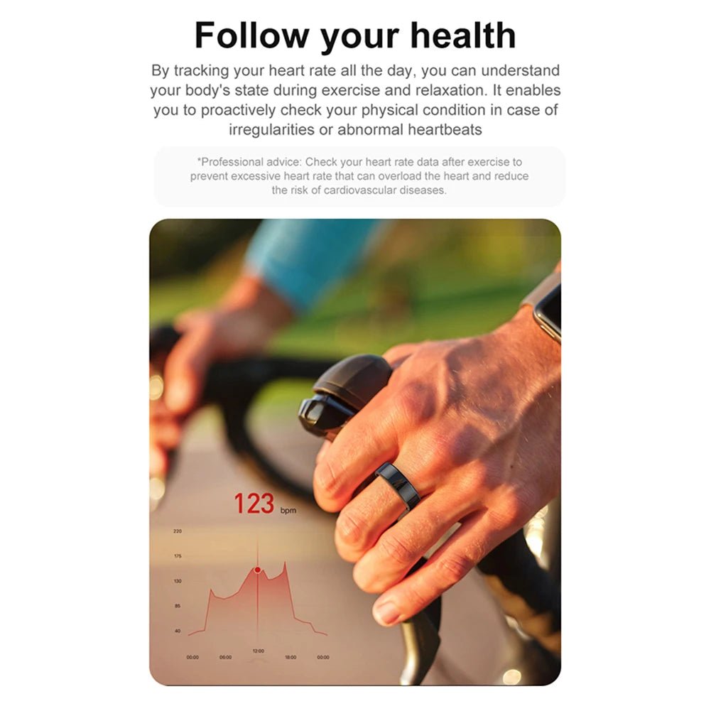 2024 NEW R02 Smart Ring Multifunctional Step Health Tracker Heart Rate Blood Oxygen Monitor Waterproof Men Women Sleep Fitness Allinoneshop-24