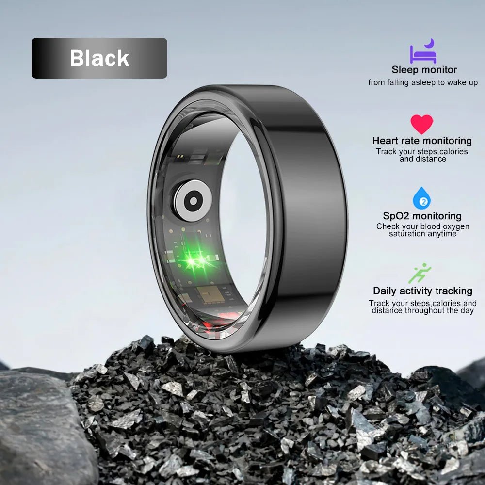 2024 NEW R02 Smart Ring Multifunctional Step Health Tracker Heart Rate Blood Oxygen Monitor Waterproof Men Women Sleep Fitness Allinoneshop-24