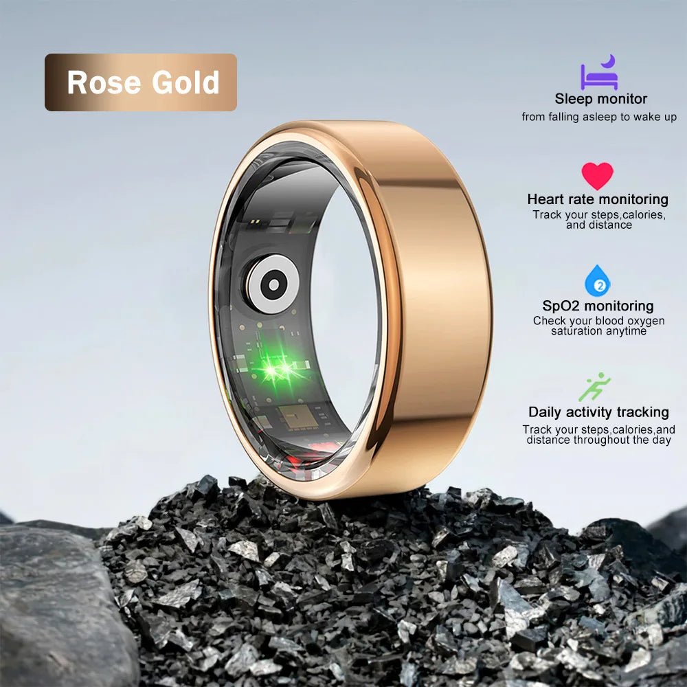 2024 NEW R02 Smart Ring Multifunctional Step Health Tracker Heart Rate Blood Oxygen Monitor Waterproof Men Women Sleep Fitness Allinoneshop-24