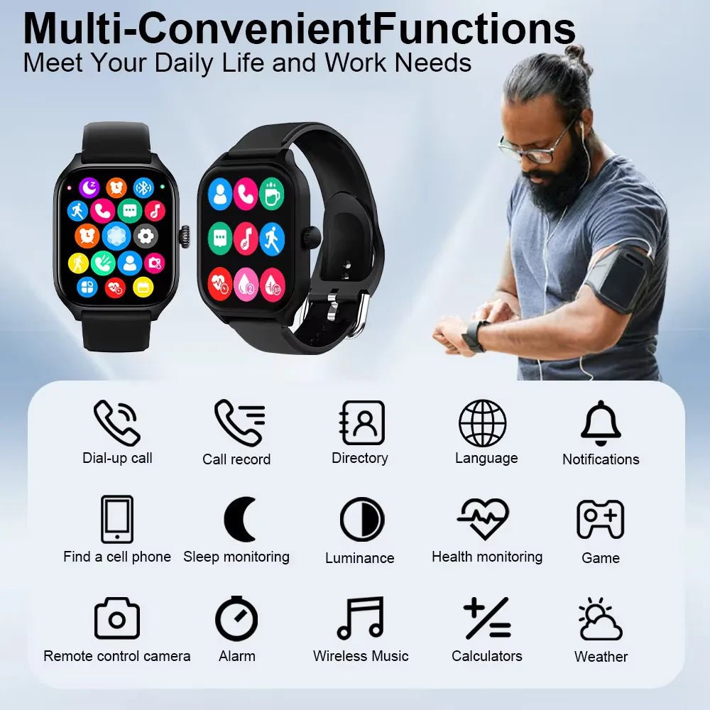 2025 for XIAOMI Smartwatch Custom Dial Bluetooth Answer Calls Reloj Watches for Man Women Fitness Tracking Monitor Smart Watch Allinoneshop-24