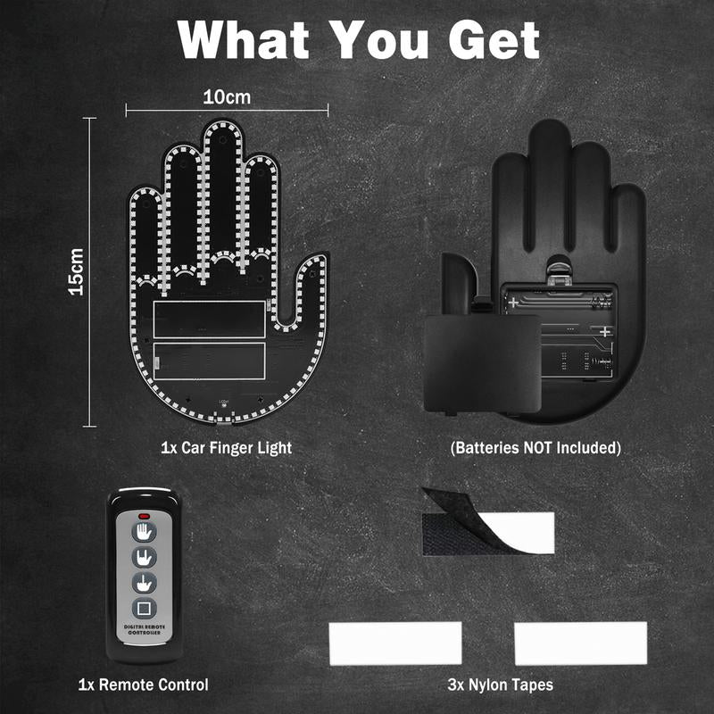 2025 New Car Gesture Lights with 3 Modes, Remote Control Car Kit, Rechargeable LED Rear Window Decoration for Expressing Emotions,Ambient Lighting Kit,Ambient Linghting Allinoneshop-24