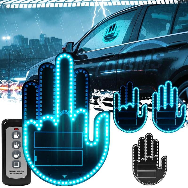 2025 New Car Gesture Lights with 3 Modes, Remote Control Car Kit, Rechargeable LED Rear Window Decoration for Expressing Emotions,Ambient Lighting Kit,Ambient Linghting Allinoneshop-24