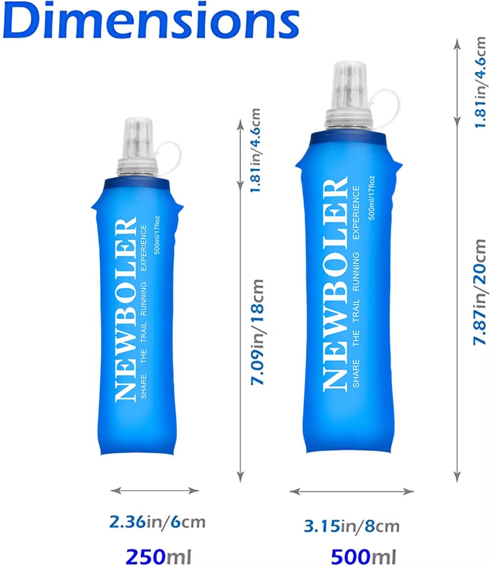 250Ml 500Ml Soft Water Bottle Folding Collapsible TPU Soft Flask for Running Hydration Ack Waist Bag Vest SD09 SD10 Allinoneshop-24