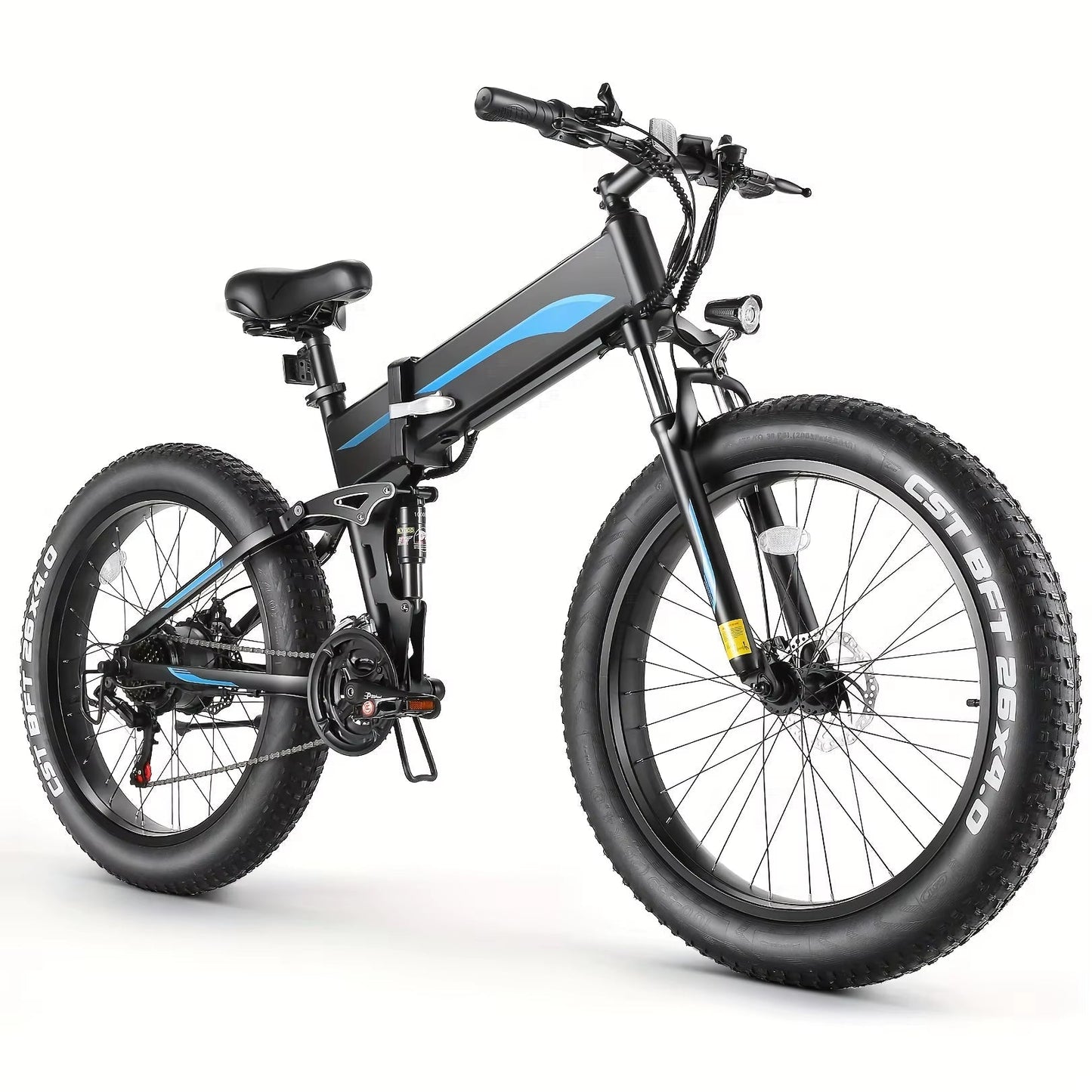 26" X 4.0 Fat Tire Ebike for Adult with High Speed 500W Brushless Motor, 48V 10Ah Foldable Electric Bicycles, 20MPH Ebike Allinoneshop-24