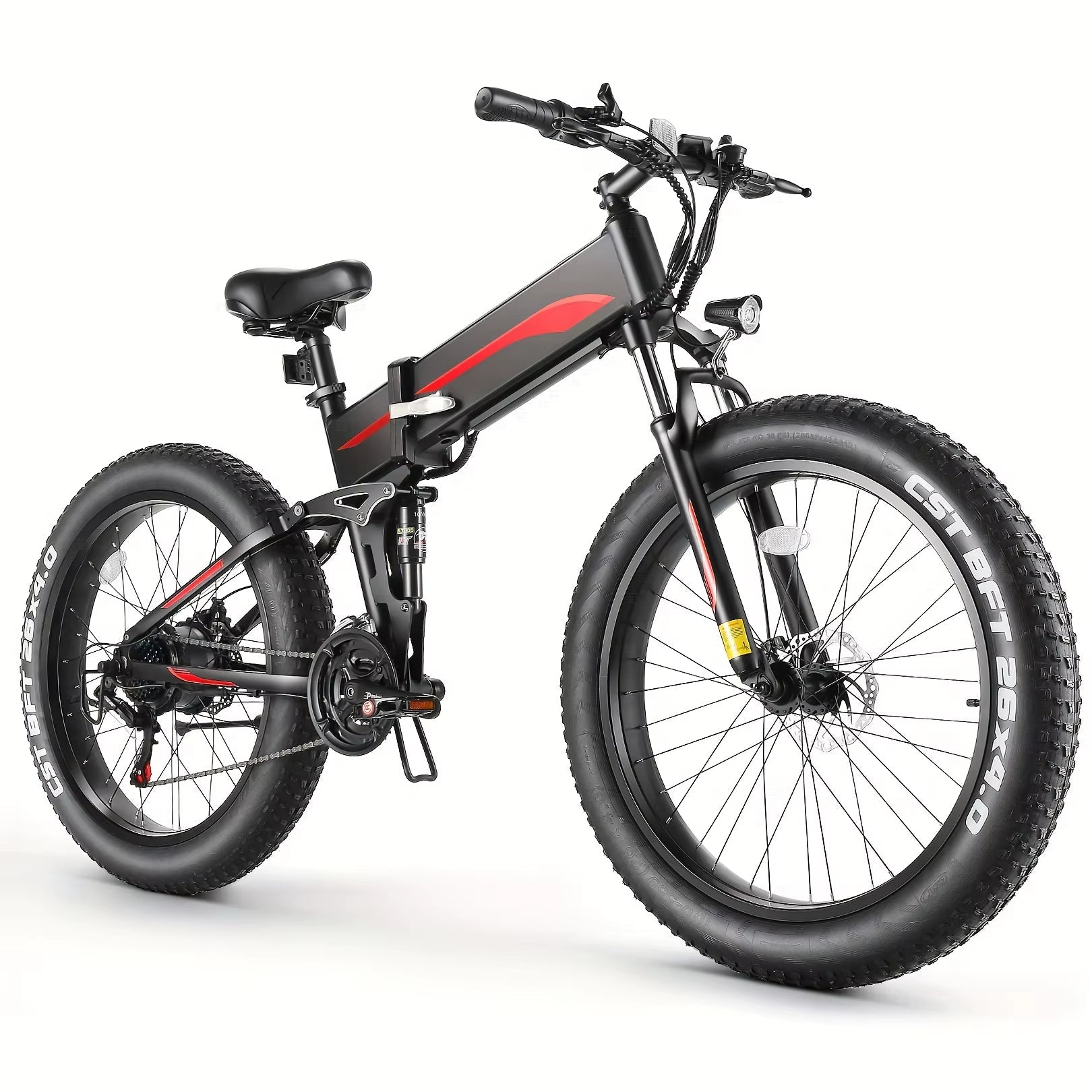 26" X 4.0 Fat Tire Ebike for Adult with High Speed 500W Brushless Motor, 48V 10Ah Foldable Electric Bicycles, 20MPH Ebike Allinoneshop-24