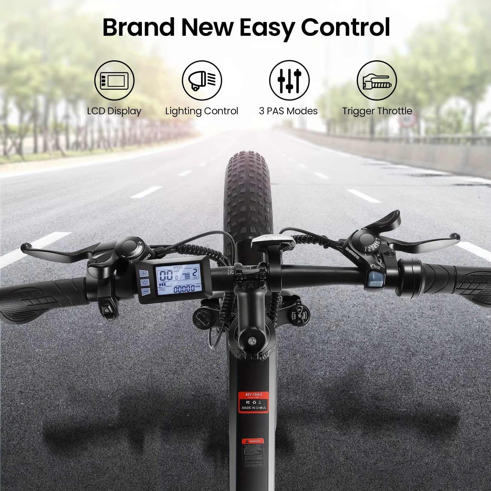 26" X 4.0 Fat Tire Ebike for Adult with High Speed 500W Brushless Motor, 48V 10Ah Foldable Electric Bicycles, 20MPH Ebike Allinoneshop-24