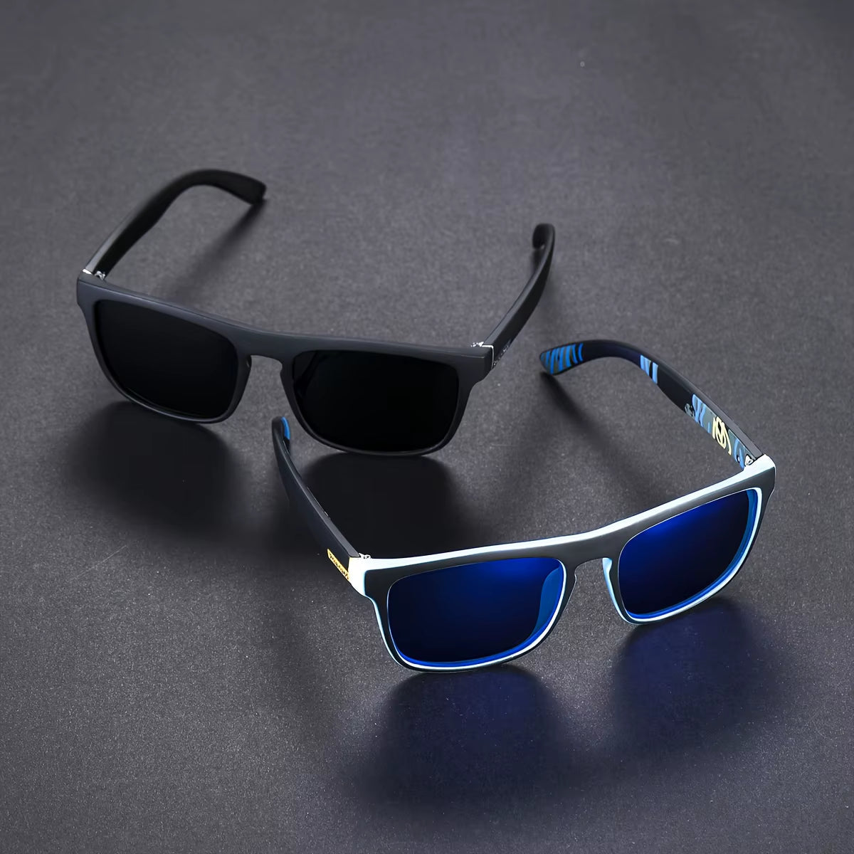 2Pcs Square Polarized Sunglasses anti Glare Sun Shades for Summer Party Vacation Travel Driving Fishing Allinoneshop-24