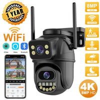 4K 8MP HD Wifi PTZ Camera Outdoor 4MP Dual Lens Dual Screen AI Auto Tracking IP Camera CCTV Audio Video Surveillance P2P Icsee Allinoneshop-24