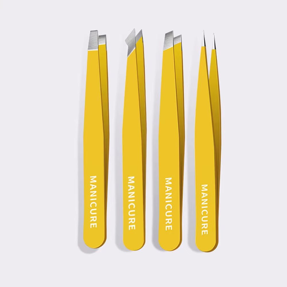 4Pcs Set Professional Tweezers Set Perfect for Eyebrow Hair Removal Splinter Very Effortless and Relaxed to Remove Allinoneshop-24