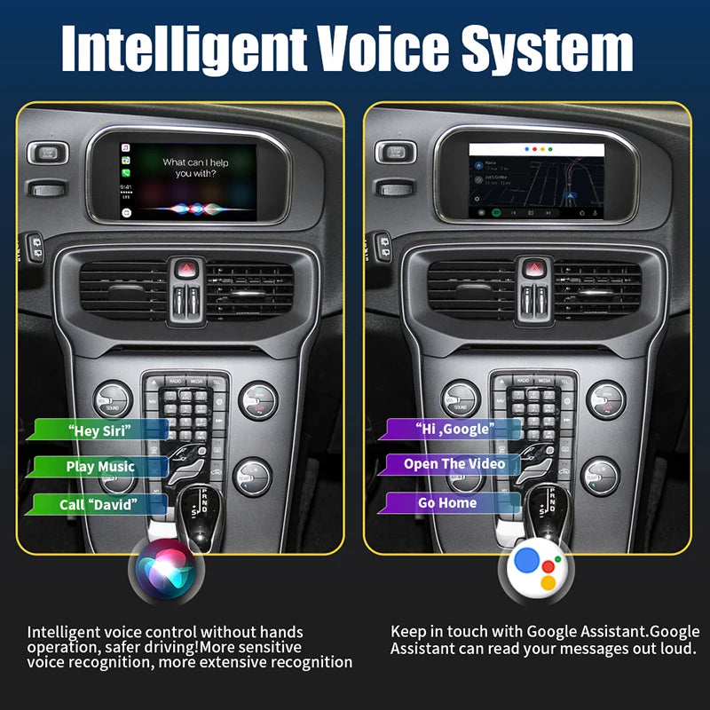 Wireless CarPlay for Volvo V40 2015-2019 7" Screen Android Auto Interface Mirror Link AirPlay Car Play Support Reverse Camera