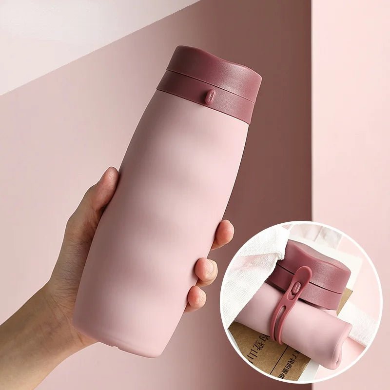 600Ml Foldable Water Bottles Soft Flask Sports Drinking Water Bag Collapsible Portable Outdoor Running Camping Travel BPA Free Allinoneshop-24