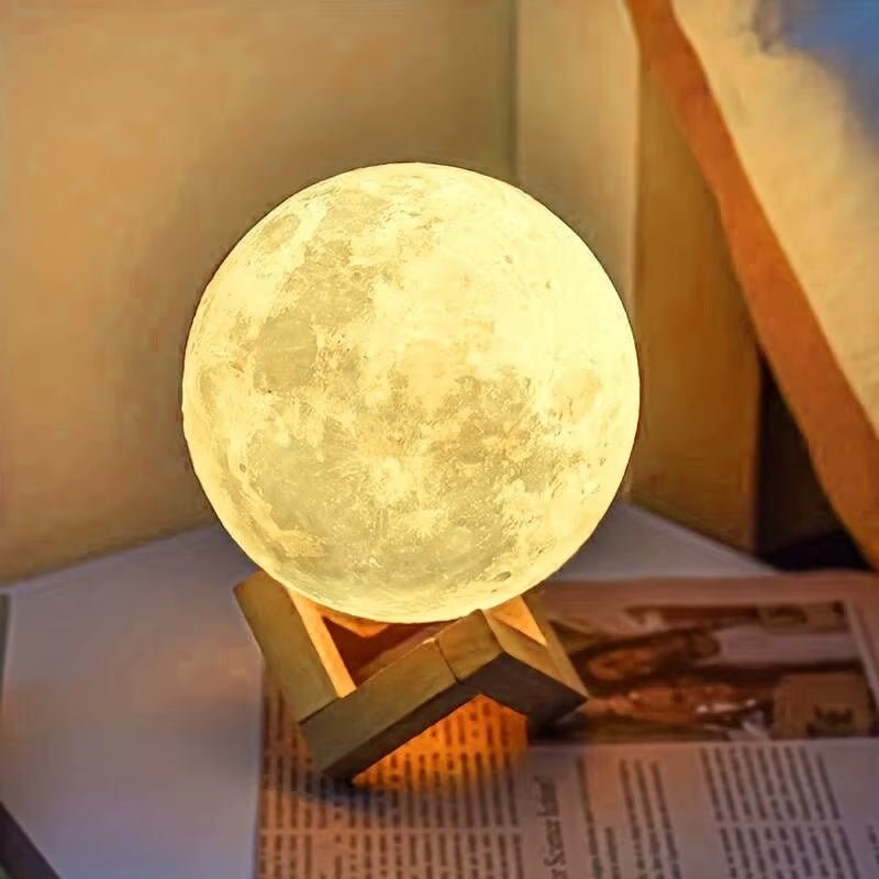 8 Cm DIY Planet Lamp Moon Galaxy Night Light Art Painting Graffiti Birthday Gift Bedroom Living Room Decoration (With Stand) Allinoneshop-24