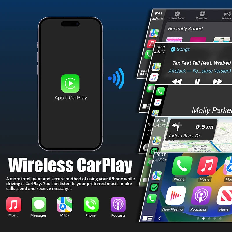 Wireless CarPlay for Volvo V40 2015-2019 7" Screen Android Auto Interface Mirror Link AirPlay Car Play Support Reverse Camera