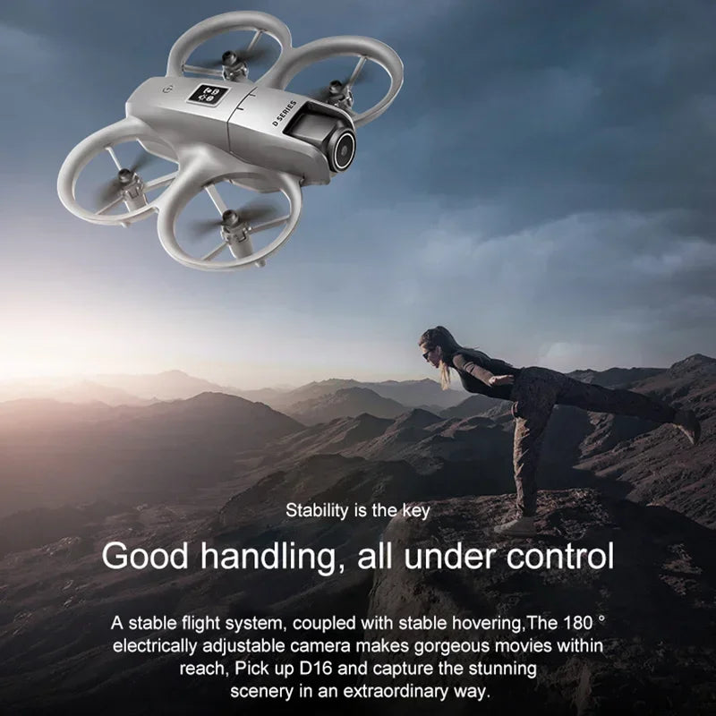 Xaiomi 8K D16 Drone Mini Optical Flow Obstacle Avoidance 180 ° Electrically Adjustable Dual Camera Remote-controlled Quadcopter