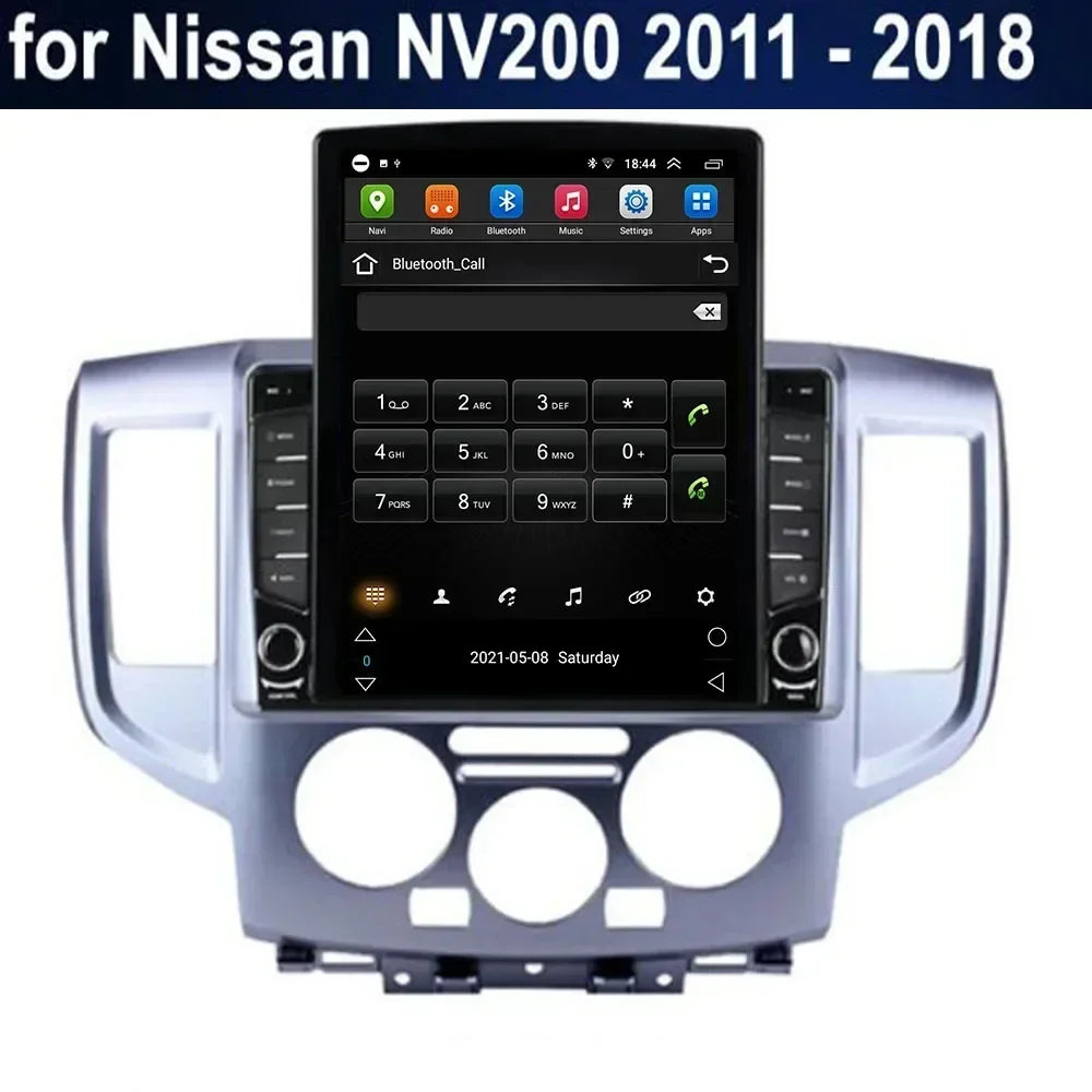 For Tesla Style 2 Din Android 13 Car Radio For NISSAN NV200 2011-2035 Multimedia Video Player GPS Stereo Carplay RDS Camera