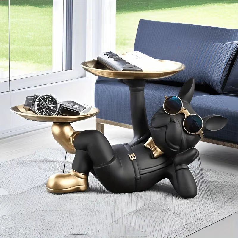 A Small Bulldog Statue Tray, Perfect for Holding Keys, Wallets, Jewelry, Phones, and Other Small Accessories Well as Small Items Allinoneshop-24