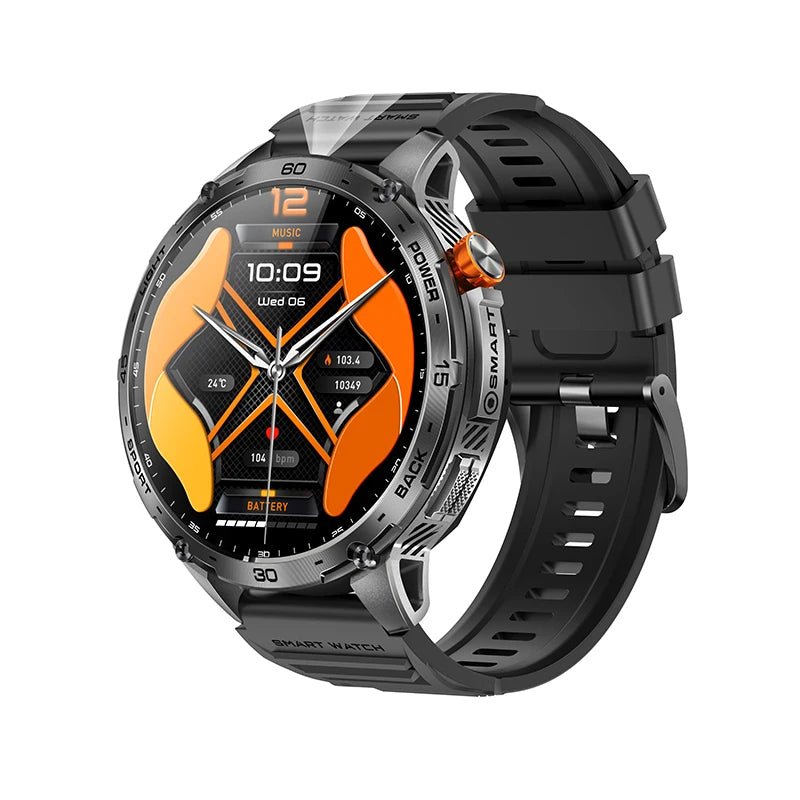 AMOLED Screen Men Women Outdoor Flashlight Smart Watch Blue Tooth Call Sports Fitness Tracker Health Sleep Monitor Smartwatch Allinoneshop-24