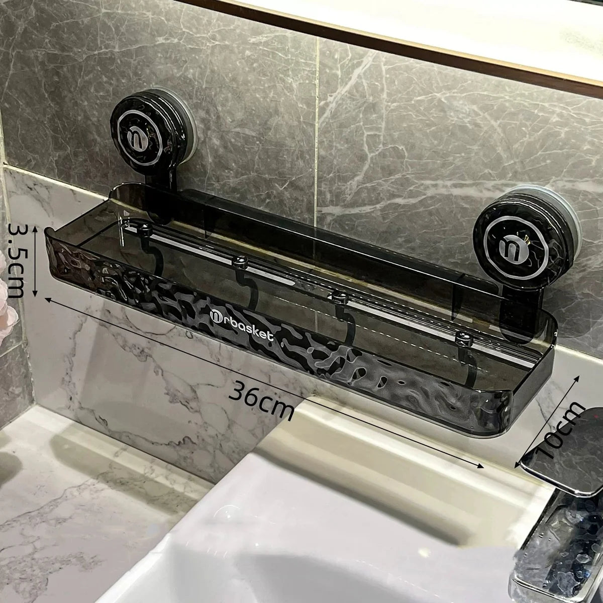 Bathroom Shelf Wall Mount Corner Shower Shelf Suction Cup Shampoo Storage Holder Shower Caddy No Drilling Bathroom Organizer Allinoneshop-24