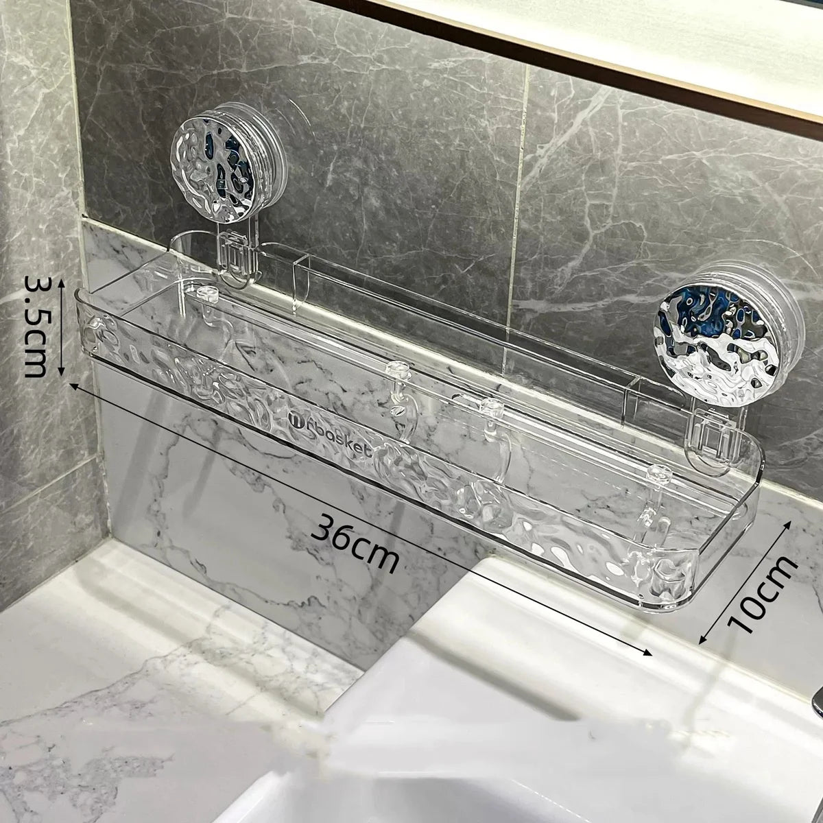 Bathroom Shelf Wall Mount Corner Shower Shelf Suction Cup Shampoo Storage Holder Shower Caddy No Drilling Bathroom Organizer Allinoneshop-24