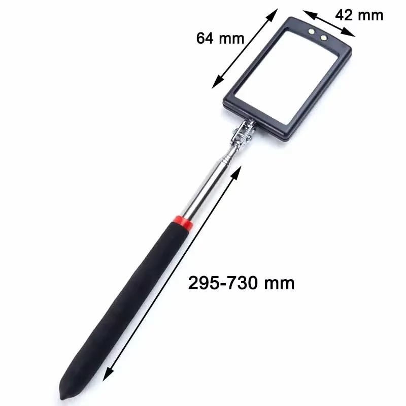 Car 360° Inspection Mirror LED Light Telescoping Mirrors Extend Mechanic Tools Inspection Mirror Telescopic Handle Repairing Too Allinoneshop-24