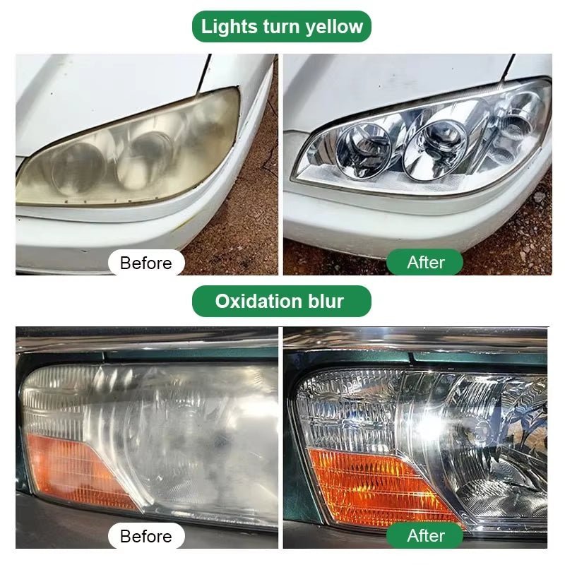 Car Headlight Restoration Polishing Kits Headlamp Scratch Remover Repair Cleaning Paste Remove Oxidation Headlight Polish Liquid Allinoneshop-24