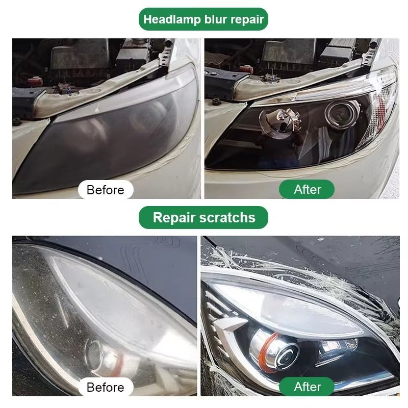 Car Headlight Restoration Polishing Kits Headlamp Scratch Remover Repair Cleaning Paste Remove Oxidation Headlight Polish Liquid Allinoneshop-24