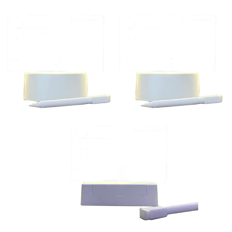 Clear Acrylic Desk Calendar Planner LED Night Light with Stand Erasable Marker Office Calendar Planner Allinoneshop-24