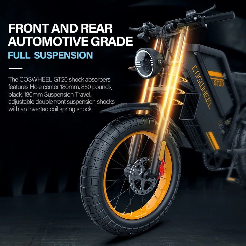 Ebike GT20 Adult Electric Motorcycle Mountain Bikes 20Inch 48V Electric Bike Fatbike Adult Motorcycles Drit Bike Allinoneshop-24