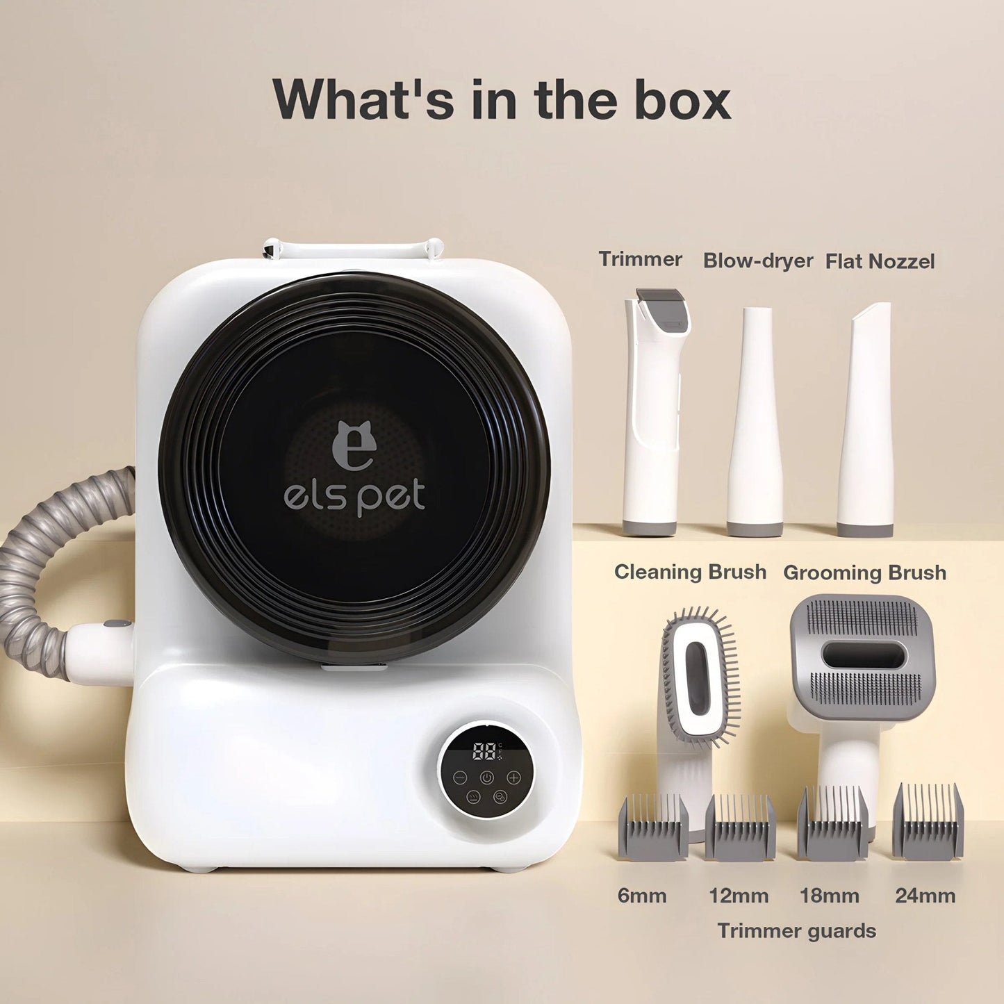 Els Pet Groomdora 5-In-1 Grooming Vacuum Kit for Easy Pet Care Allinoneshop-24