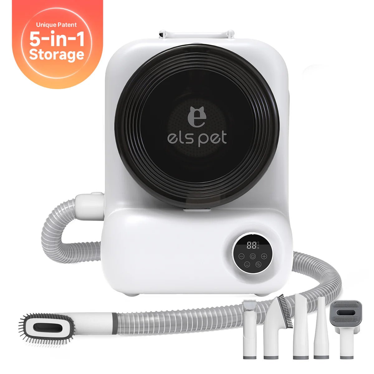 Els Pet Groomdora 5-In-1 Grooming Vacuum Kit for Easy Pet Care Allinoneshop-24