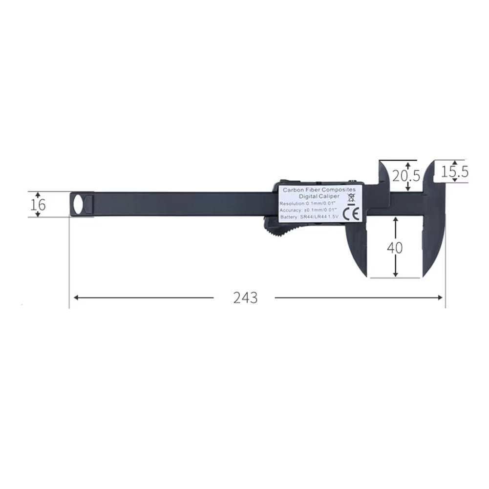 ET50 150Mm Digital Caliper Stainless Steel Fraction / MM / Inch 0.01Mm High Precision for Mechanical Components Measure Allinoneshop-24