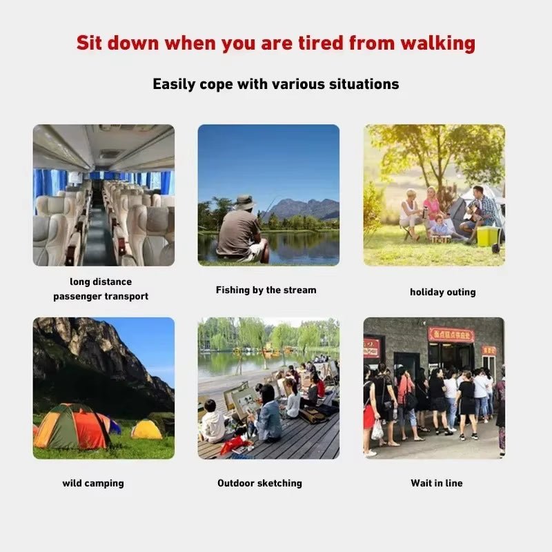 Folding Portable Camping Chair Lightweight Tourist Lounge Chairs Fishing Chair Outdoor Furniture Nature Hike Travel Beach Garden Allinoneshop-24