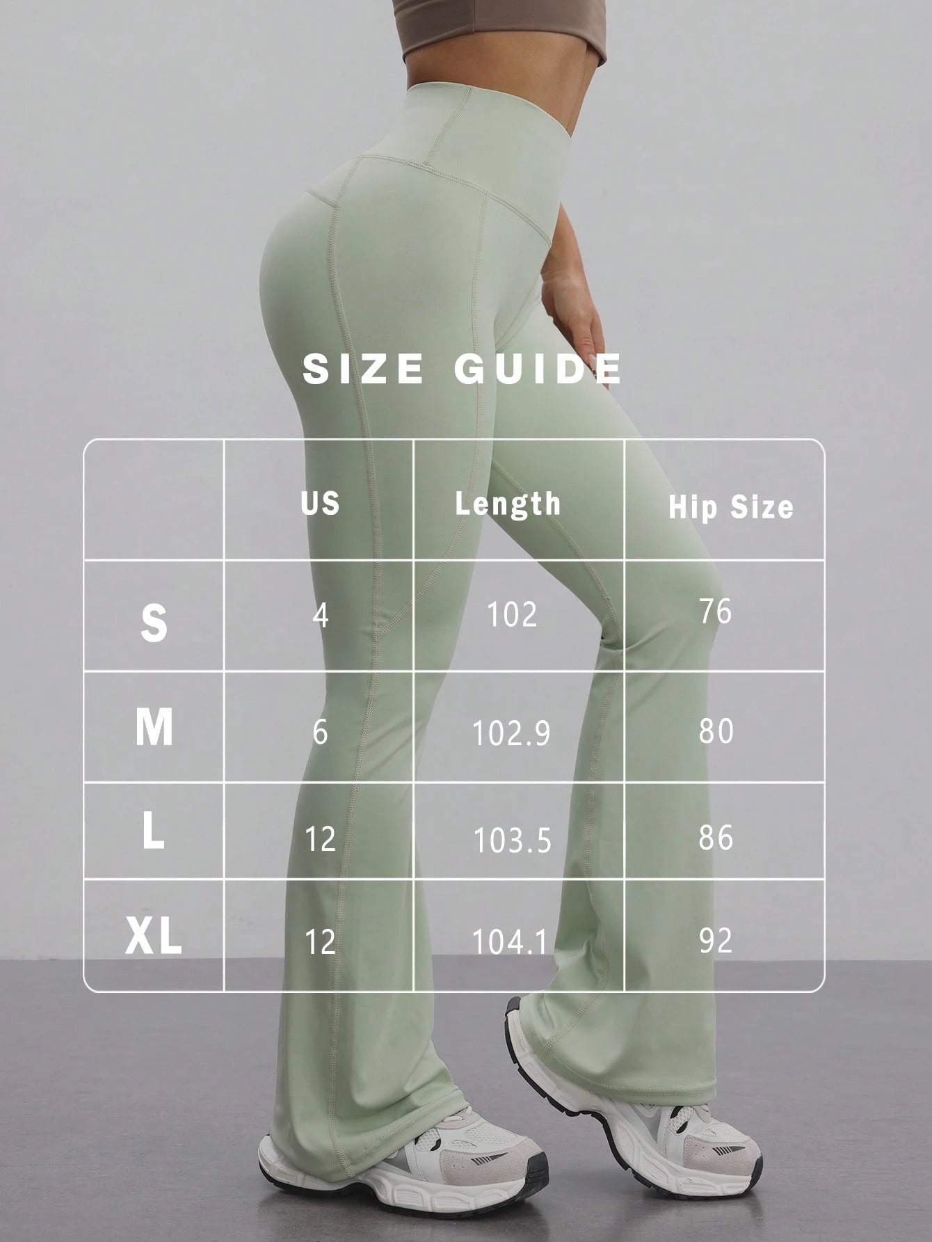 FWH Fashionable Casual Simple Butt-Lifting Peach Butt Fashion Elegant Streetwear Retro Slimming Low-Key Luxury Leg-Lengthening Classic Simple High-End Slimming High-Waist Versatile Flared Pants New European Style Waist-Toning Fitness Wide-Leg Yoga Pants Allinoneshop-24