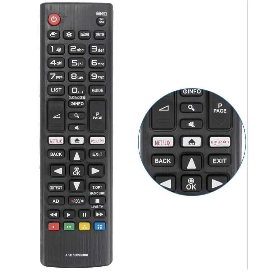 HIGH QUALITY ABS REMOTE CONTROL AKB75095308 for LG SMART TV 433MHZ Allinoneshop-24