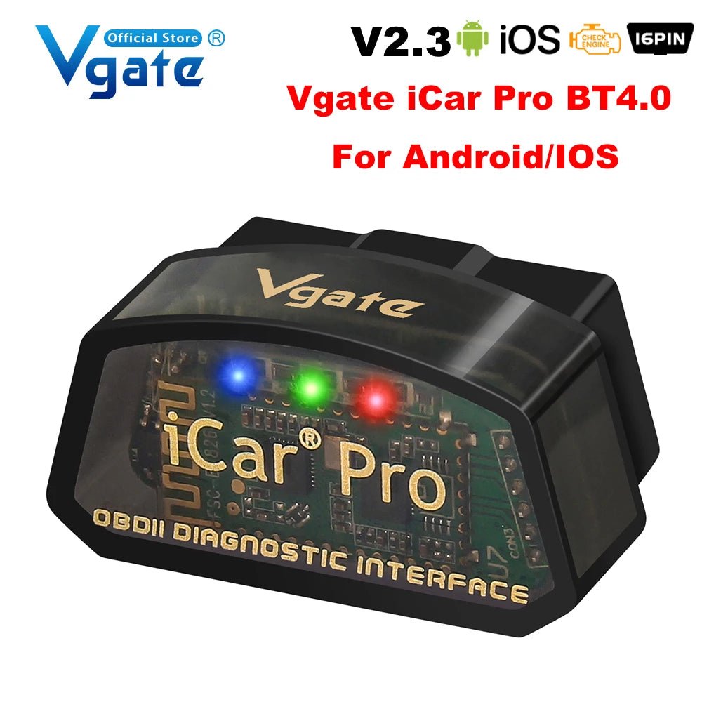 Icar Pro Elm327 V2.3 OBD 2 OBD2 Car Diagnostic Tools WIFI Bluetooth 4.0 for Android/Ios BT3.0 for Android ODB2 Car Scanner Allinoneshop-24