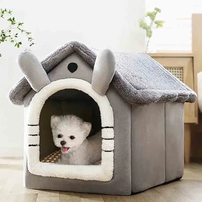 Indoor Warm Dog House Soft Pet Bed Tent House Dog Kennel Cat Bed with Removable Cushion Suitable for Small Medium Large Pets Allinoneshop-24