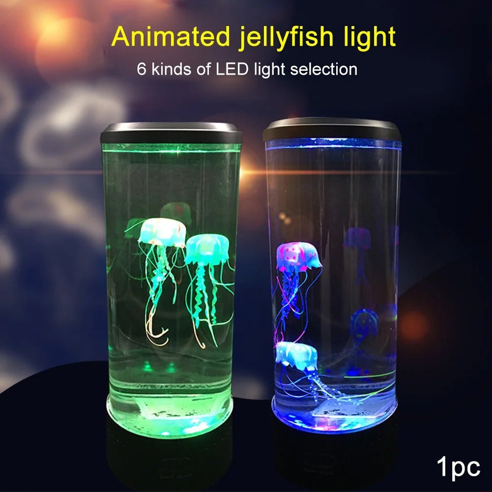 Jellyfish Lamp Color Changing Remote Control Aquarium Tank LED Night Light Birthday Gift USB Charging Relaxing Mood Allinoneshop-24