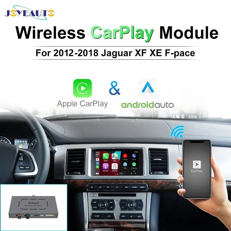 Joyeauto for Jaguar XF XE F-Pace 2012-2018 Wireless Apple Carplay Android Auto Car Play Aftermarket Retrofit Kit Box Mirror-Link Allinoneshop-24