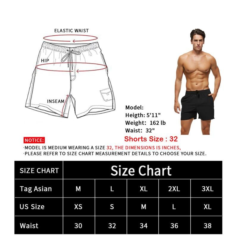Jurunfeng Men'S Solid Swim Trunks Quick Dry Beach Shorts,Regular Fit Casual Fashion Comfy Shorts for Summer,With Zipper Pockets and Mesh Lining Activewear Allinoneshop-24