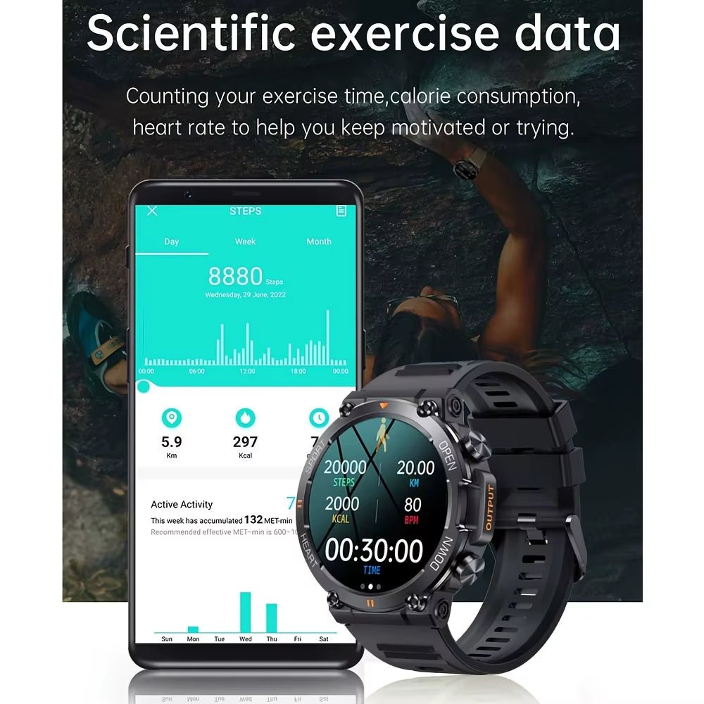 K56Pro Smart Watch for Men Heart Rate Blood Bluetooth Sport 400Mah Long Standby 1.39 Inch 360*360 HD Screen Outdoors Smartwatch Allinoneshop-24