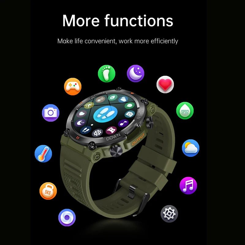 K56PRO Smart Watch Men Fitness Tracker Bluetooth Call Smartwatch Sport Modes Heart Rate Blood Pressure Monitor for Android IOS Allinoneshop-24