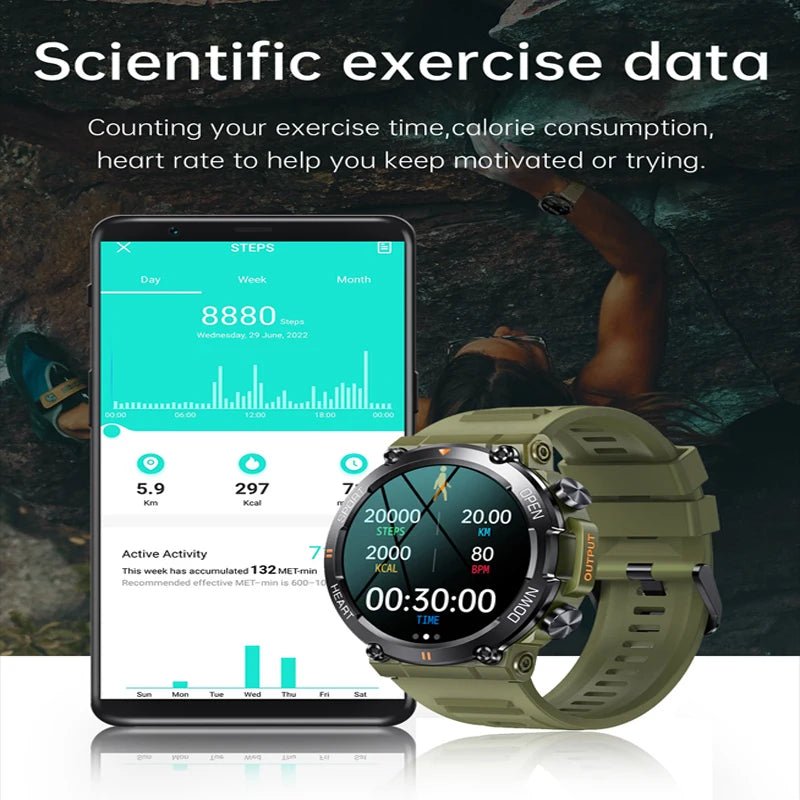 K56PRO Smart Watch Men Fitness Tracker Bluetooth Call Smartwatch Sport Modes Heart Rate Blood Pressure Monitor for Android IOS Allinoneshop-24