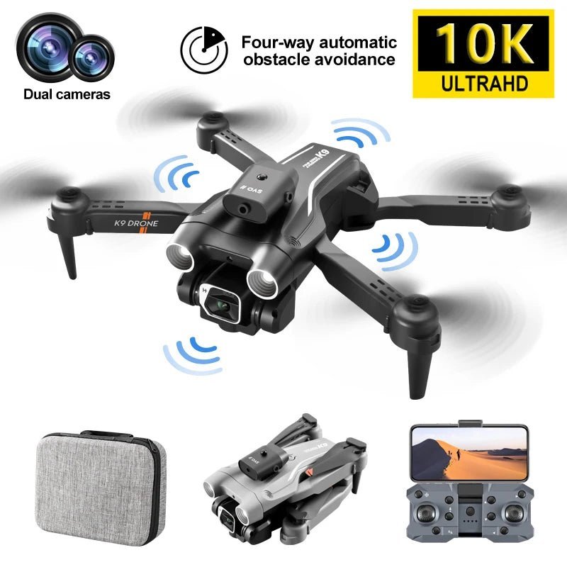 K9 Mini Drones Camera 10K Foldable FPV RC Drone Quadcopter for Adults and Beginners with 360° Active Obstacle Avoidance Toys Allinoneshop-24